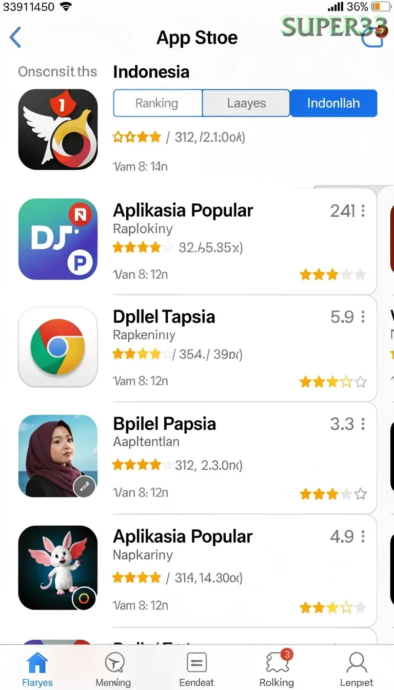 Cuplikan layar 88ID — aktivitas